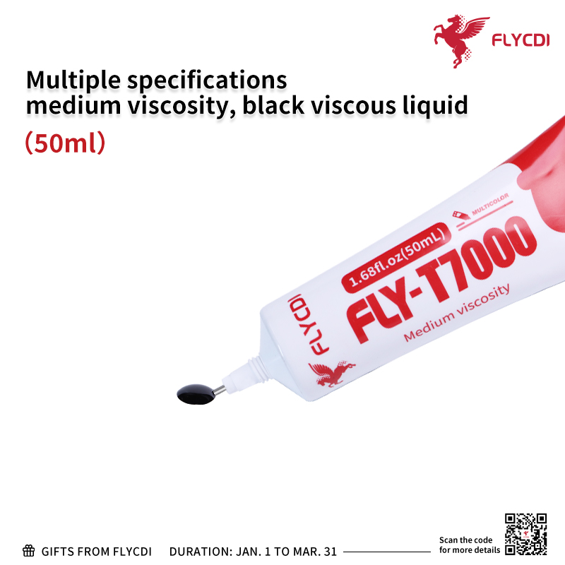 FLY-T7000 Multipurpose Soft Black Adhesive
